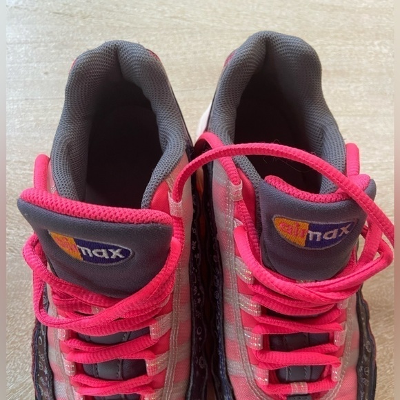 Nike Air Max 95 Purple Racer Pink Retro Doodle Sneakers Tennis Shoes Colorful - Picture 5 of 9